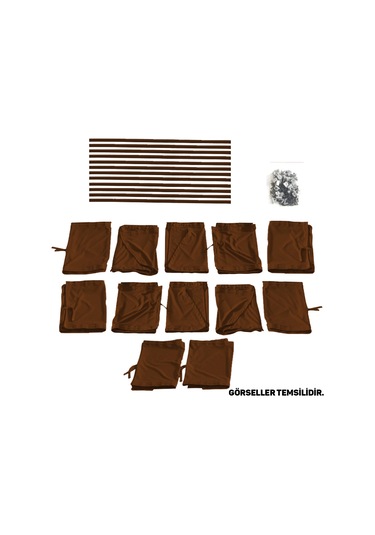 Pandami Mercedes Sprinter W902 Orta Şase 1997-2004 Uyumlu Taba Raylı Oto Perde Takımı