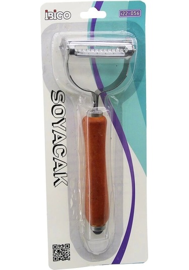 Ahşap Saplı Çift Başlık Soyacak Çok Renkli