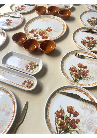 Vintage Model 12 Kişilik 23 Parça Kahvaltı Takımı Vintage