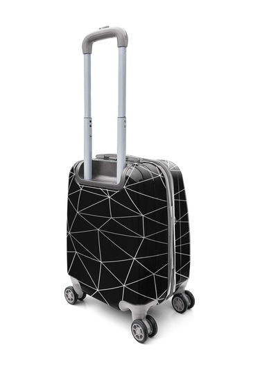 Coral High Renkli Desenli Mini Kabin Boy Valiz 40cm 16763 Siyah