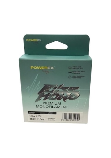 Powerex Pulse Yeşil 150m. 0,37mm. 8.49kg. Carbon Monofilament Misina