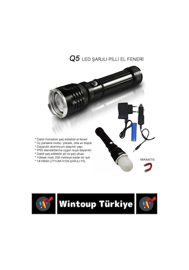 Özel Kamp Avcı Balıkçı Deprem 3 Kademeli Flaşörlü Mıknatıslı Güçlü Beyaz Işık Güvenlik El Feneri Çok Renkli