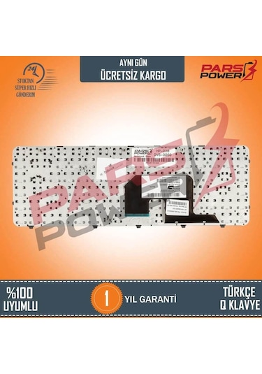 HP Uyumlu Pavilion Dv6-3000, Dv6-3100, Dv6-3200 Notebook Klavye Siyah