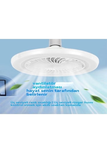 Besthome1 50w Led E27 Vidalıklı Fırın/oda Uzaktan Kumandalı Pencere/fener Kombinasyonu Beyaz Abs+pp Beyaz