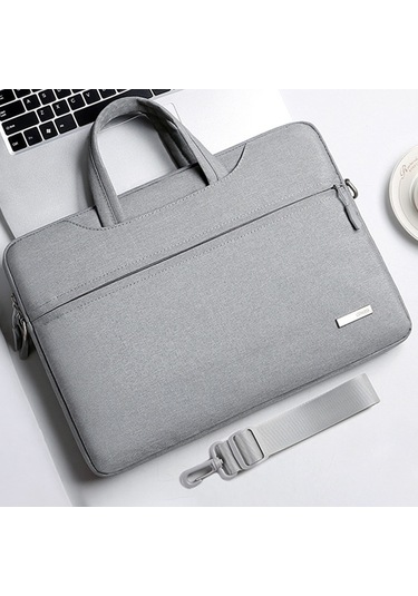 Çanta Laptop Çantası Omuz Askılı İç Çanta, Boyut: 16.1 İnç Gri Siya