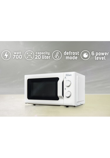 Zilan ZLN1174 700 W Mikrodalga Fırın 20 L Kapasite 6 Kademeli Buz Çözme
