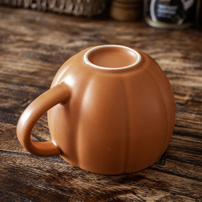 Turuncu Balkabağı Kupası Seramik Kahve Kupası Cadılar Bayramı Kahve Kupası Teması Diğer