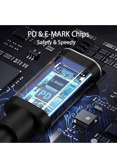 Ebitda Laptop Usb Tip-c 5.5x1.7mm Manyetik Şarj Kablosu 100w, Hızlı Şarj, Dayanıklı Kablo