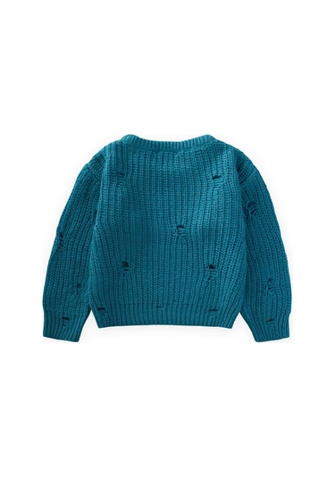 Selanik Triko Kazak 2-8 Yaş Petrol Petrol