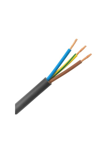 Öznur 3x2,5 Ttr Kablo 11 Metre Siyah Tam Bakır