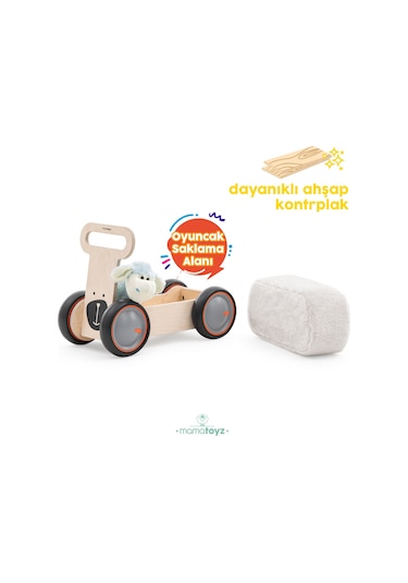 Driveme Soft Ayı Figürlü Yürüteç - Bin Sür - Oyuncak Deposu