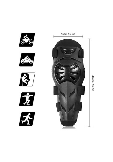 Flybuy 1 Takım Motosiklet Diz Pedleri Yarış Diz Koruyucuları Motor Yarışı Diz Güvenlikleri Diz Kapağı Koruması Destekleri Siyah Siyah