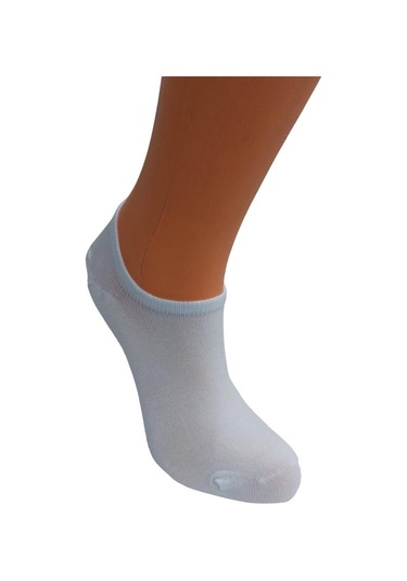 3'lü Kaliteli Modal Patik Kadın Çorap-beyaz Beyaz