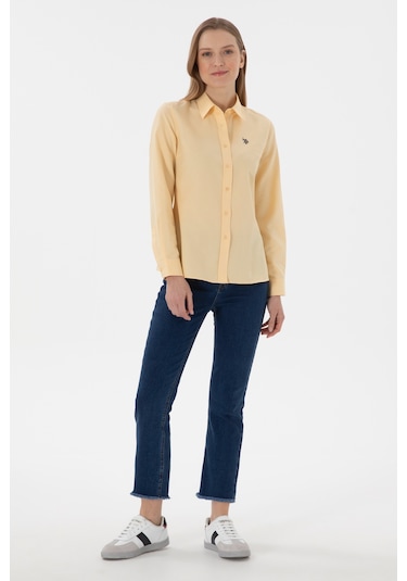 U.s. Polo Assn. Kadın Bej Gömlek Basic 50307726-vr011 Bej