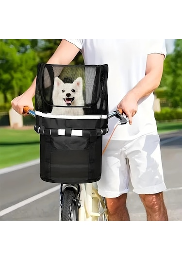 Brightnova Siyah Evcil Hayvan Bisiklet Sepeti Koruması Nefes Alabilir Emniyet Filesi