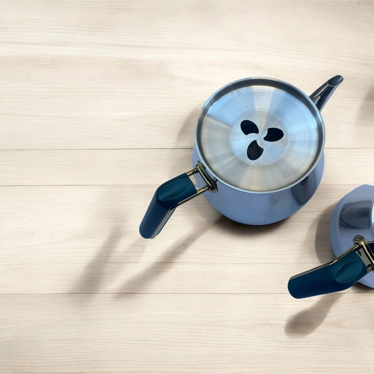 Bambum Lunar Orta Boy Çelik Çaydanlık Takımı Yeşil Yeşil