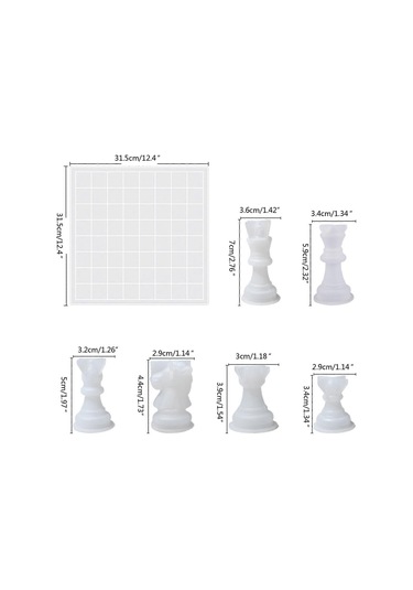 Satranç Taşı Reçine Kaplama Kalıbı 3d Uluslararası Satranç Siliko Diğer