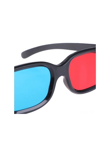 Lemestar 3d Anaglyph Gözlükler:立体 Filmler, Oyunlar, Fotoğraflar İçin Kırmızı-mavi Lensli, Hafif Ve Konforlu Siyah Kare