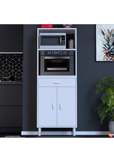 Modilayn Vio Fırın Dolabı 65x163,4x32.5 Cm Çekmeceli Kapaklı Mini/midi Mikrodalga Mutfak Dolabı Beyaz Modilayn Vio Fırın Dolabı 65x163,4x32.5 Cm Çekmeceli Kapaklı Mini/midi Mikrodalga Mutfak Dolabı Beyaz