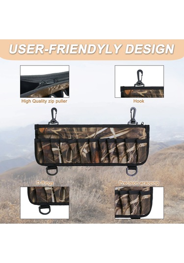 Aubyhe Outdoor Neopren Kamuflaj Askeri Bel Çantası Av Mühimmat Depolama Çantası 36x13cm Kuru Reed Desen