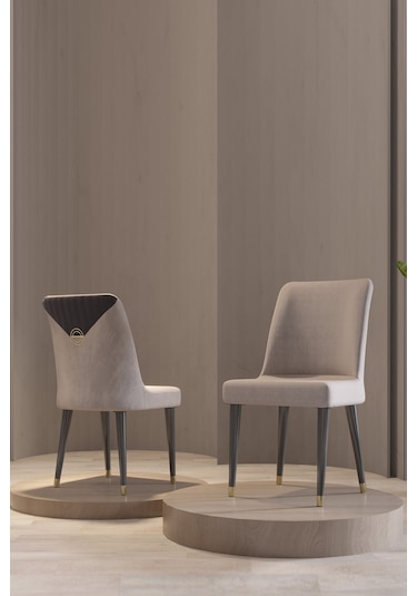 Modalife Bella Salon Yemek Mutfak Sandalyesi Gri