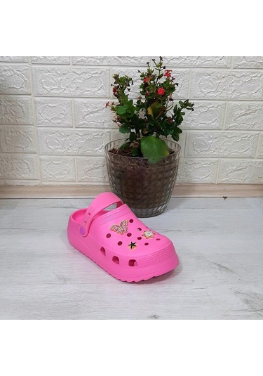 Sonimix 12901 Pembe Taşlı Kalın Tabanlı Kadın Terlik 001