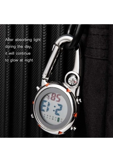 Pazly Dağ Tırmanışı Saati Çok Fonksiyonlu Paslanmaz Çelik Kancalı Kırmızı Saat Çok Renkli