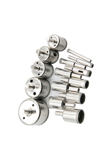 Moveevo 15 Adet El Delik Açıcı Elmas Matkap Ucu: Mermer, Granit, Seramik Çini İçin Hızlı Ve Temiz Kesim