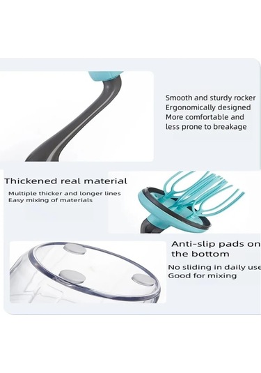 Jialan Yumurta Çırpıcı El Mikseri Yarı Otomatik Yumurta Çırpma Yeşil