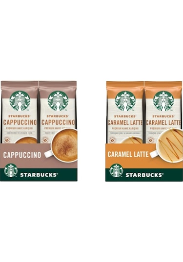 Starbucks Premium Serisi caramel Latte + Cappuccino 2 x 10'lu