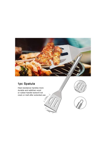 Suntek 20 Adet Barbekü Izgara Alet Seti Paslanmaz Çelik