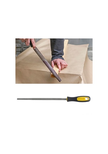 Springsun T12 Karbon Çelik 250mm Orta Dişli Dairesel Fırça, Ergonomik Pp+trp Saplı, Demir, Metal Ve Deri Taşlama Aracı