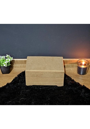 Ahşap 6 Bölmeli Küçük Boy Boy Takı Saat Aksesuar Kutusu Fitilli