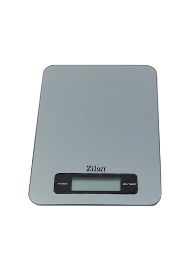 Zln9099 Inox Dijital Mutfak Tartısı 5 Kg Hassas Ölçüm Otomatik Kapanma Pil Dahil Gri