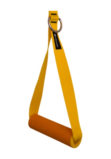 Rebuwo 3 Kademeli Ayarlanabilir Cable Cross Elciği 1 Çift - Turuncu Tutacaklı Sarı Fitness Ağırlık Çekiş / Reformer Egzersiz Aparatı 44cm