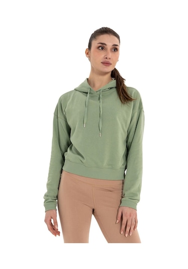 Inguz Kapüşonlu Hoodie Su Yeşili