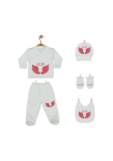 Pia Baby Gl 2205 İsme Özel Yastık Zıbın Set Krem