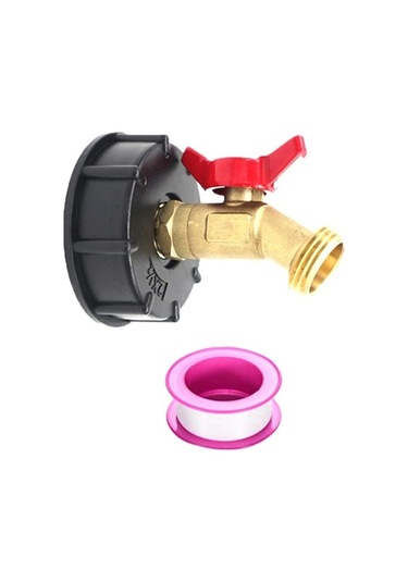 Ulzyvf Xhhdqes 275-330 Galon Ibc Tank Adaptörü, Ibc Tote Parçaları, S60 X 6 Kaba Diş+, Bahçe Hortumu Vana Musluk