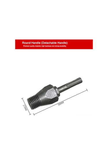 Moveevo Ev, Kamp, Çiftlik İçin Elektrikli Matkap Uyumlu Odun Bölme Aleti - 30mm Yuvarlak Saplı Dayanıklı Çelik