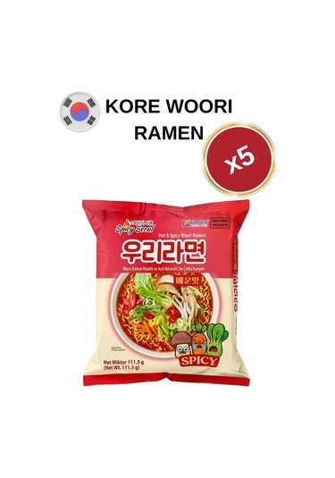 Woori Ramen Acılı Kore Ramen 5'li Paket