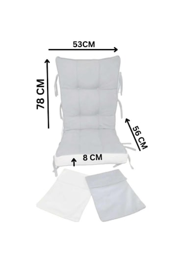 Reyo Home Sallanan Sandalye Minderi Kapitone Çift Cepli Hardal