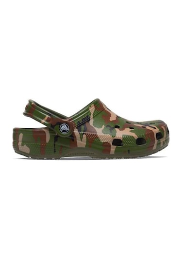 Crocs Unisex Sandalet Classic Printed Camo Clog 206454-3tc Yeşil