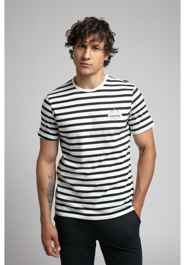 Lee Cooper Eddy Erkek %100 Pamuk O Yaka T-shirt Lacivert-21601 Lacivert