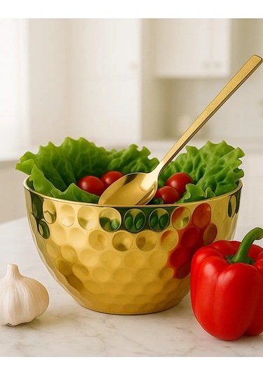 Metal Salata Kasesi Kaşıkla 364811934