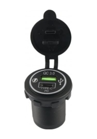 Marintek Usb Type C Pd Ve Qc 3.0. Toz Kapaklı. Mavi Aydınlatmalı Mavi