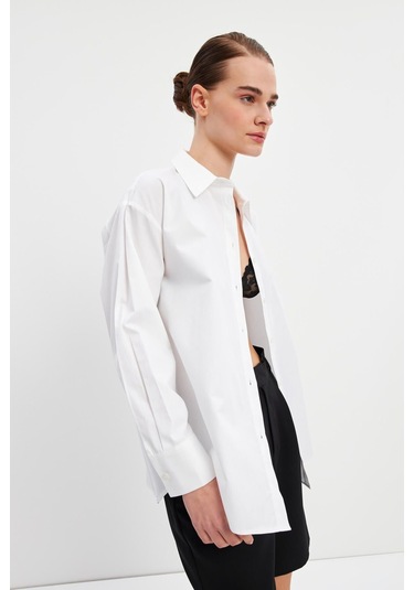 Stella Pulvis Beyaz Poplin Gömlek Beyaz