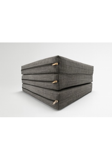 Gri Katlanır Sünger Misafir Yer Yatağı Ve Balkon Minderi 7cm Gri