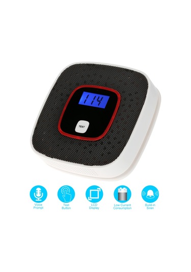 Lemestar Akıllı Sesli Uyarılı Karbonmonoksit Dedektörü - Elektrokimyasal Sensörlü, Pil İle Çalışan Piller Dahil Değil