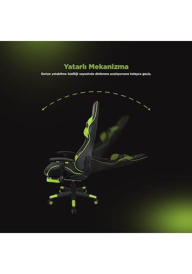 Styles Kl-R61 Yeşil/Siyah Gaming Oyuncu Koltuğu