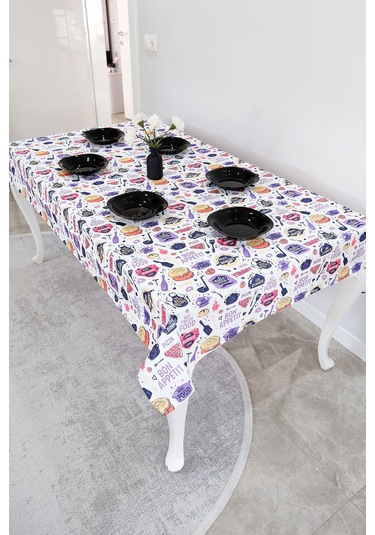 Sufre Sıvı Geçirmez Masa Örtüsü Sofra Bezi Sofra Örtüsü Piknik Örtüsü Lila
